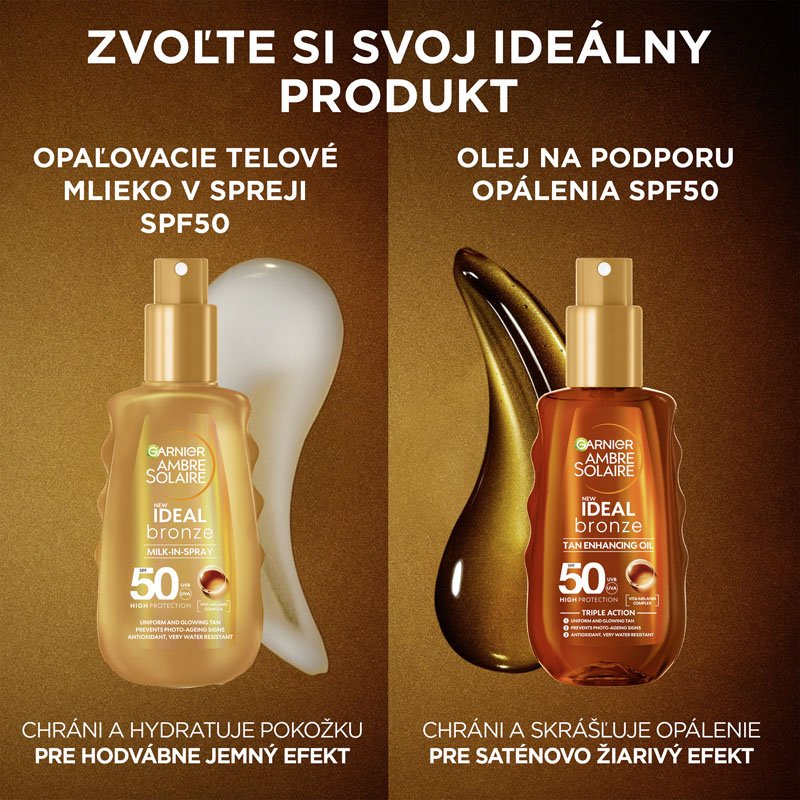 Ambre Solaire Ideal Bronze opaľovacie telové mlieko v spreji SPF 50 - 9