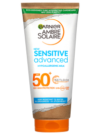 Garnier Ambre Solaire Sensitive Advanced opaľovacie mlieko, veľmi vysoká ochrana svetlá citlivá pokožka, SPF 50+, 175 ml