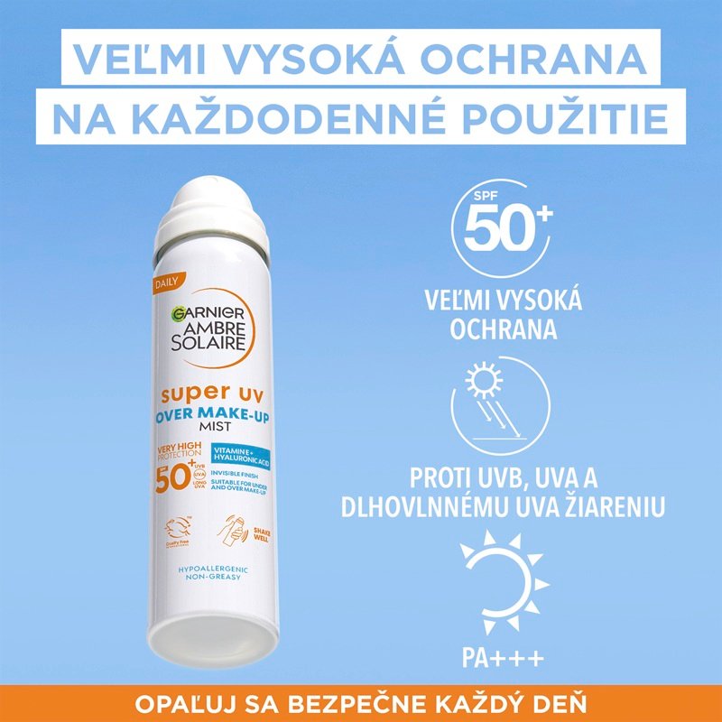 Garnier Ambre Solaire Super UV ochranná pleťová hmla proti UV žiareniu SPF 50, 75 ml - 8