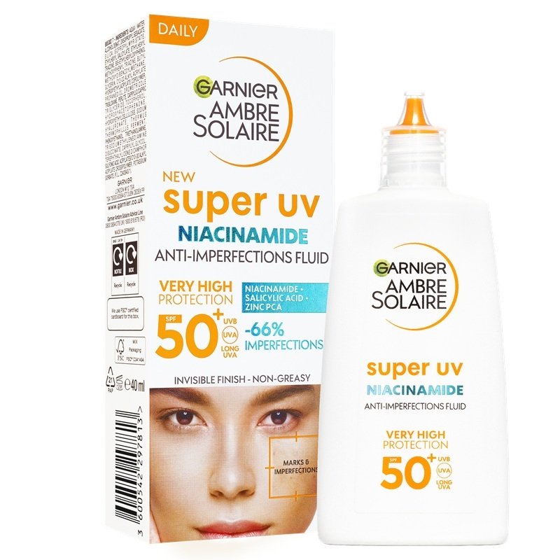Super UV denný fluid proti nedokonalostiam s niacínamidom a SPF 50+ - 2